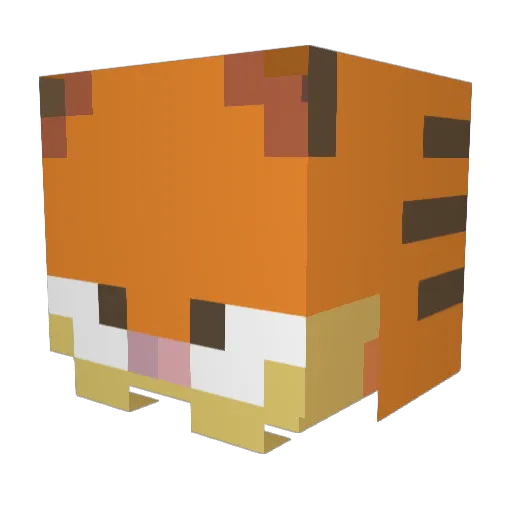 dragonfighter Minecraft avatar head, 3D render