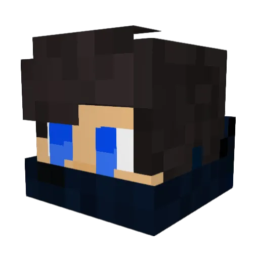 dragonflame12453 Minecraft avatar head, 3D render