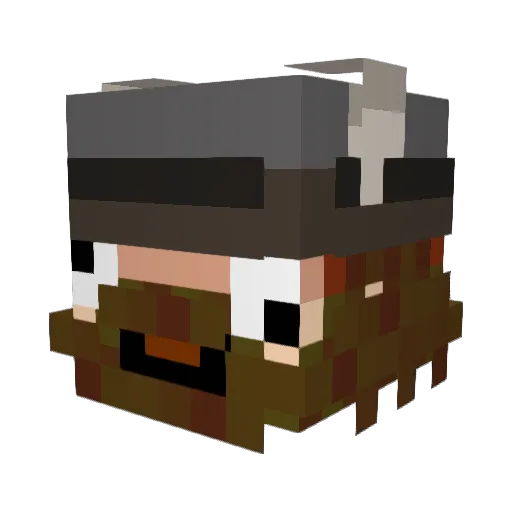 dragonhead1555 Minecraft avatar head, 3D render