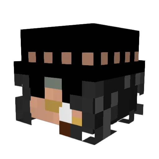 dragonheadH Minecraft avatar head, 3D render