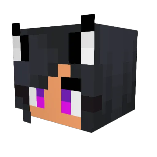 dragonhxrt Minecraft avatar head, 3D render