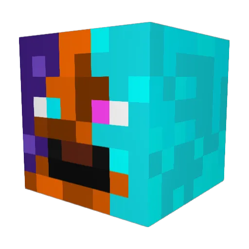 dragonite_dog Minecraft avatar head, 3D render