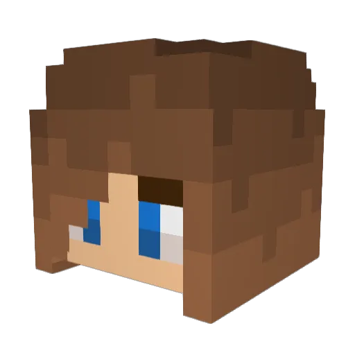 dragonlover Minecraft avatar head, 3D render