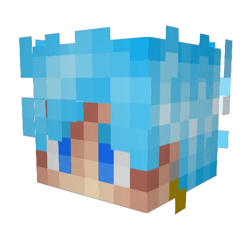 dragonnecro007 Minecraft avatar head, 3D render