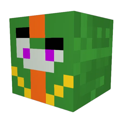 dragonork Minecraft avatar head, 3D render