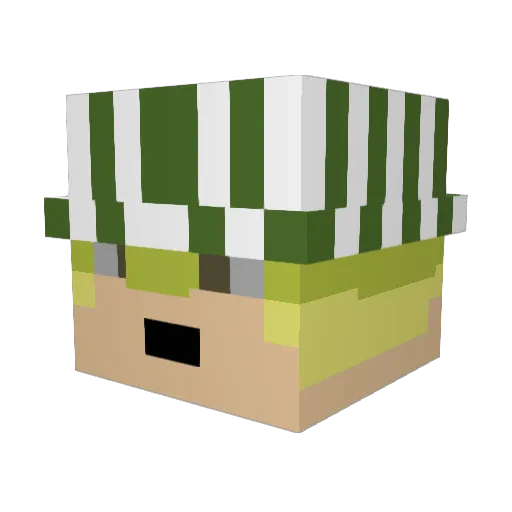 dragonrouges Minecraft avatar head, 3D render