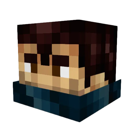dragonsele Minecraft avatar head, 3D render