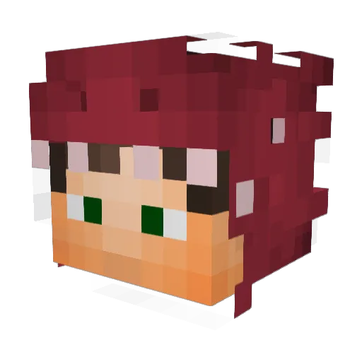 dragonsh Minecraft avatar head, 3D render