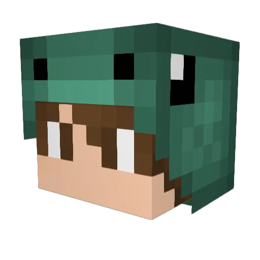 dragonshidden Minecraft avatar head, 3D render
