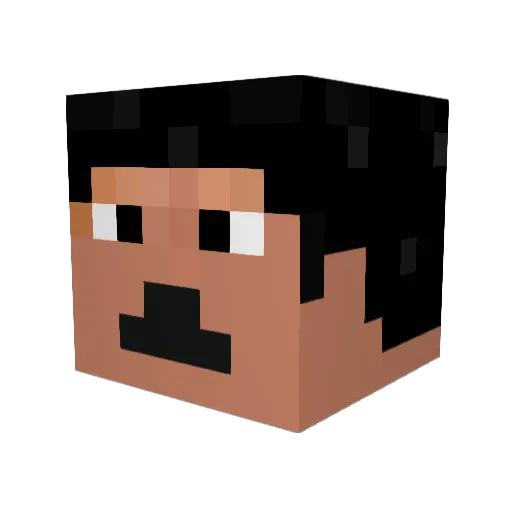 dragonstampede Minecraft avatar head, 3D render