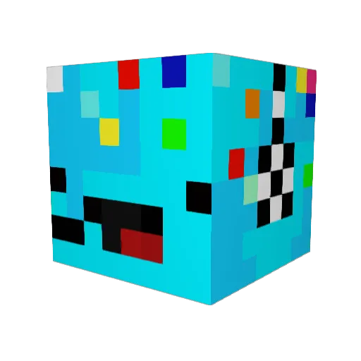 dragonterra Minecraft avatar head, 3D render