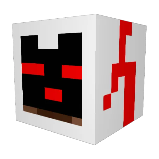 dragonwarg Minecraft avatar head, 3D render