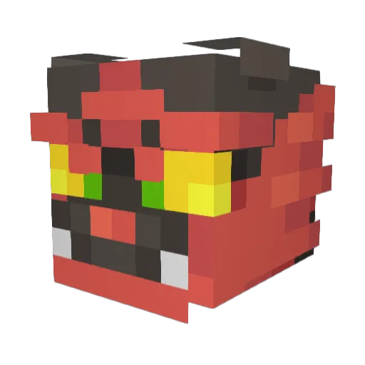 dragonwolf5555 Minecraft avatar head, 3D render