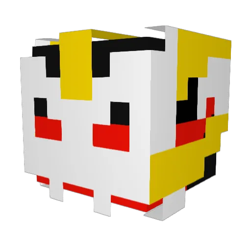 dragoon2000 Minecraft avatar head, 3D render