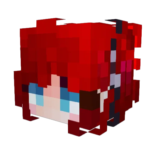 dragooncomet Minecraft avatar head, 3D render