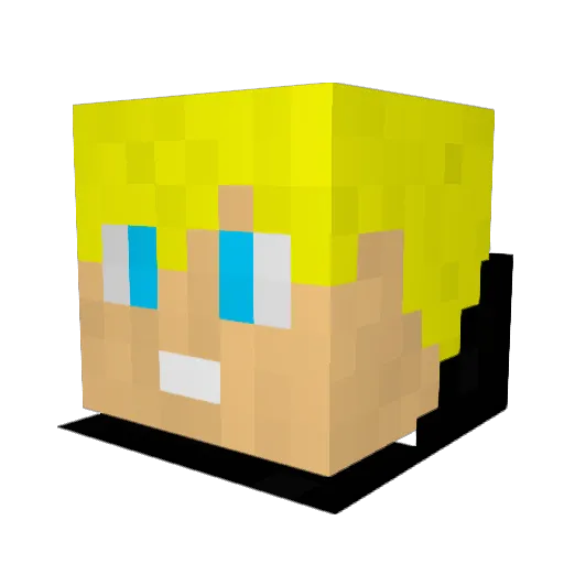 dragotux2 Minecraft avatar head, 3D render