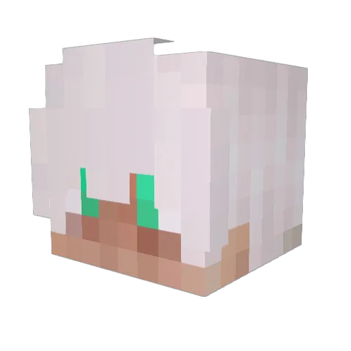 dragrior Minecraft avatar head, 3D render