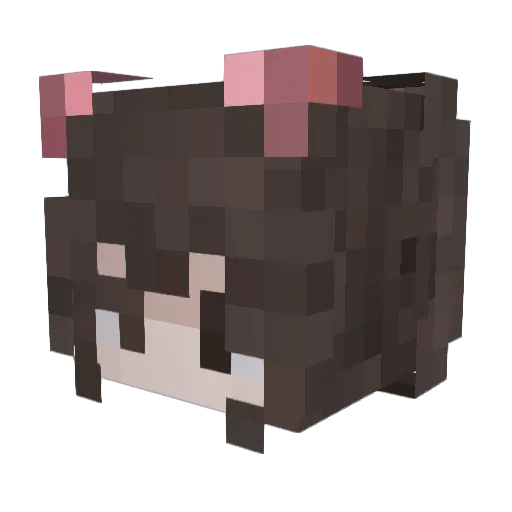 draguinette Minecraft avatar head, 3D render