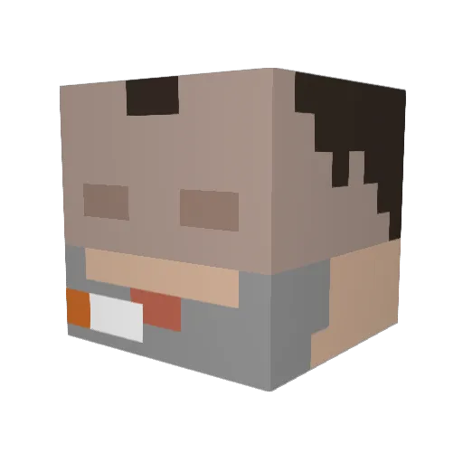 dragxox Minecraft avatar head, 3D render