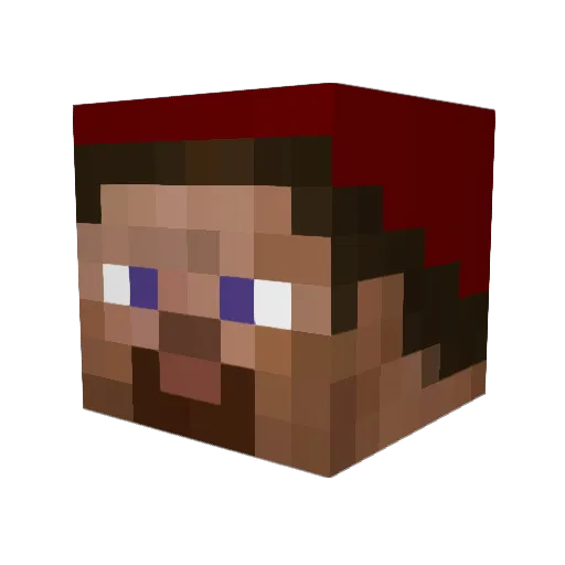drahtwurm Minecraft avatar head, 3D render
