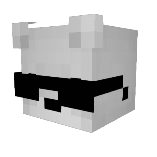 drainalize Minecraft avatar head, 3D render