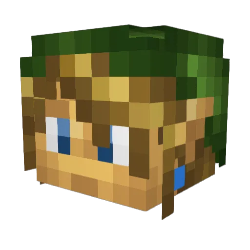 drainbamaged99 Minecraft avatar head, 3D render
