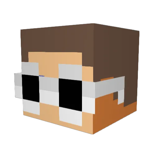 draincat Minecraft avatar head, 3D render