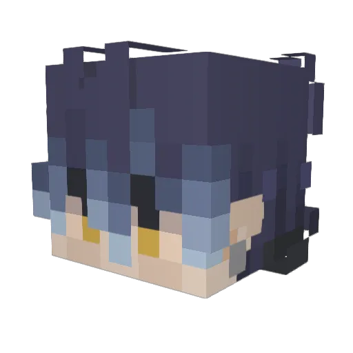draiochtuil Minecraft avatar head, 3D render