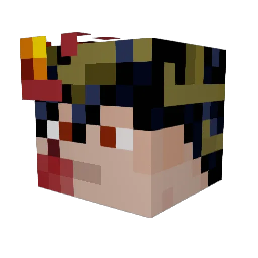 drakades Minecraft avatar head, 3D render