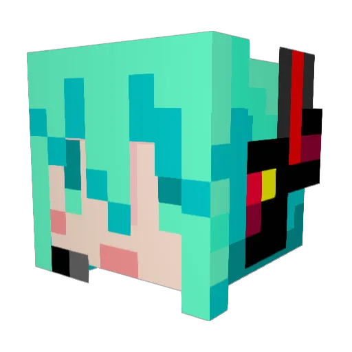 dralitti Minecraft avatar head, 3D render