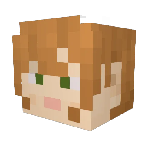 dramagg Minecraft avatar head, 3D render