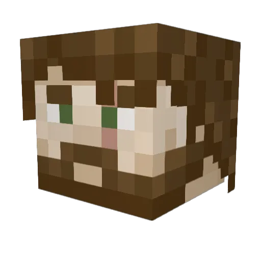 dramxo Minecraft avatar head, 3D render
