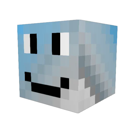 drankd Minecraft avatar head, 3D render