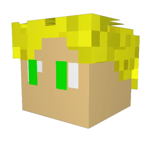 drankw Minecraft avatar head, 3D render