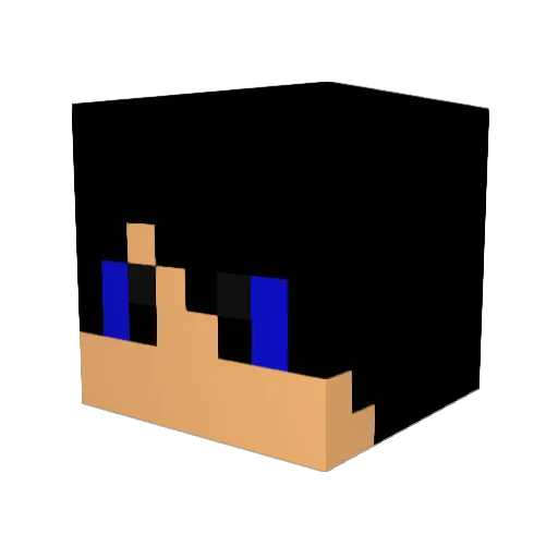 drarkfitt Minecraft avatar head, 3D render
