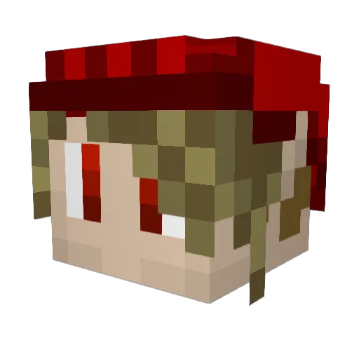dratzde Minecraft avatar head, 3D render