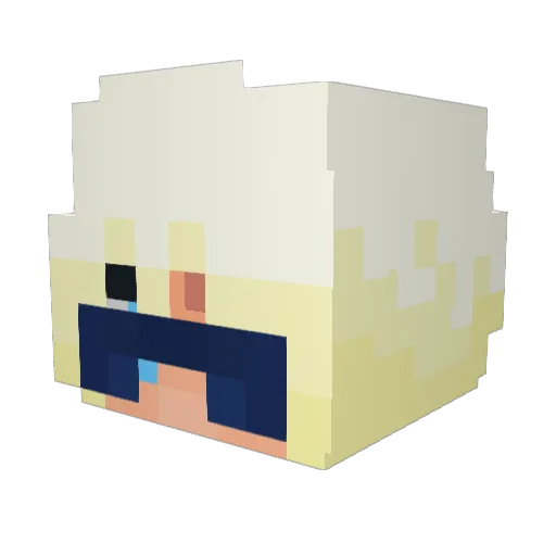 dravissss Minecraft avatar head, 3D render
