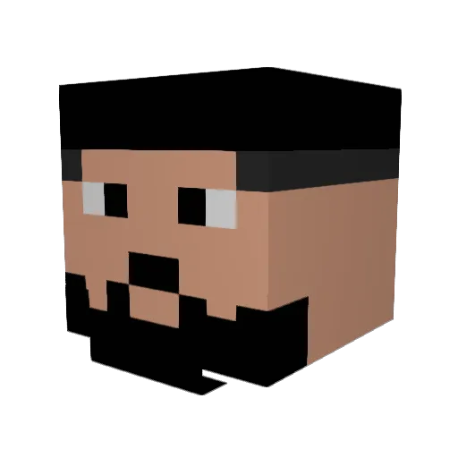drayberk Minecraft avatar head, 3D render