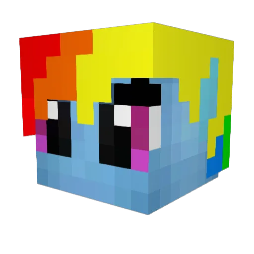 drblazic Minecraft avatar head, 3D render