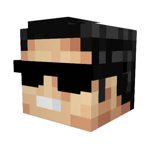 drchip2000 Minecraft avatar head, 3D render