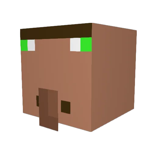 drcoconutshelper Minecraft avatar head, 3D render