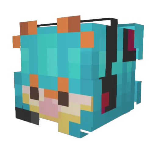drd3athdefying Minecraft avatar head, 3D render