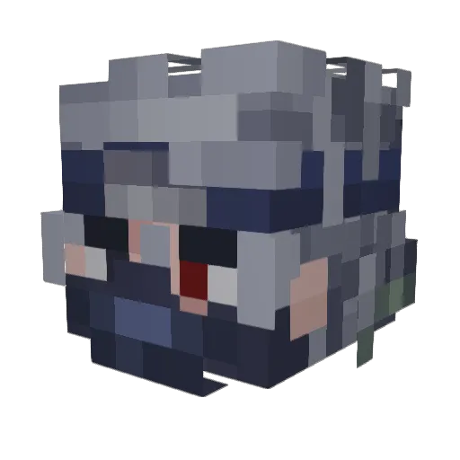 drderu Minecraft avatar head, 3D render