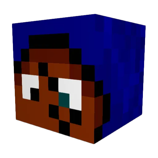 drdreiy Minecraft avatar head, 3D render