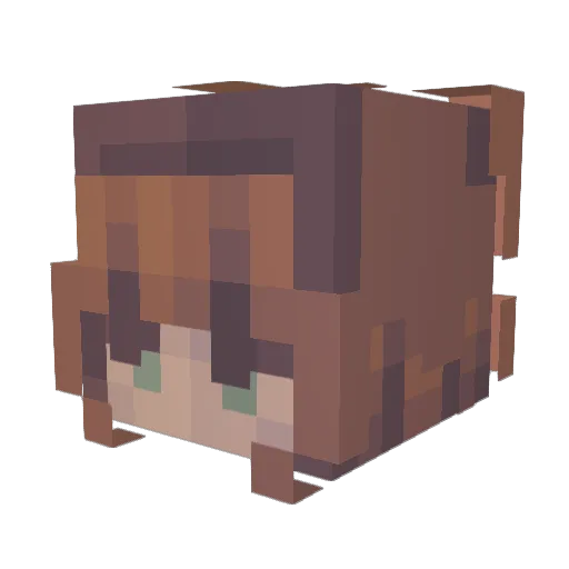 dreaba Minecraft avatar head, 3D render