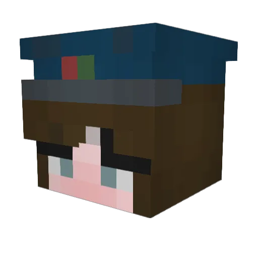 dreadfruitt Minecraft avatar head, 3D render