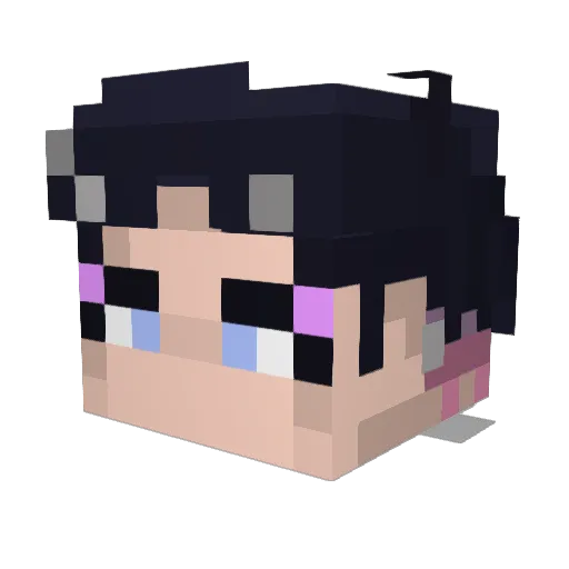 dreadoussdousse Minecraft avatar head, 3D render