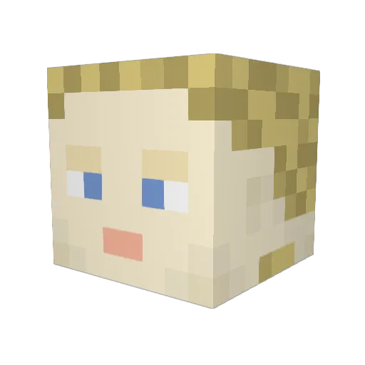 dreadsnow Minecraft avatar head, 3D render