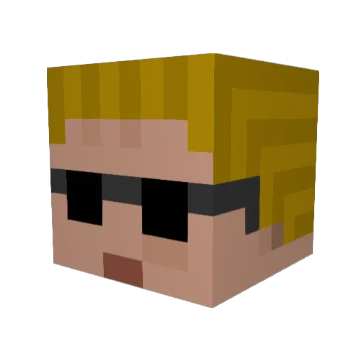 dreadtania Minecraft avatar head, 3D render