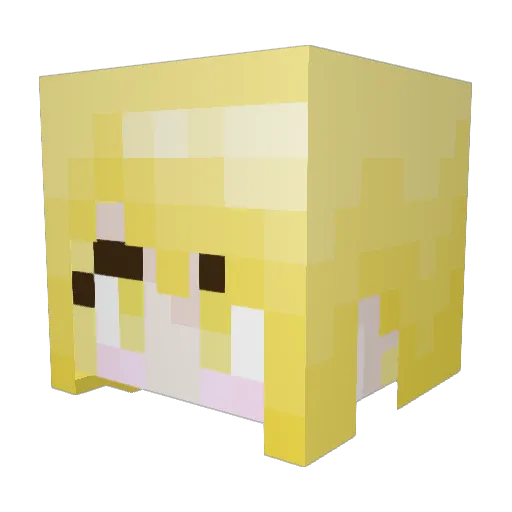 dream03421 Minecraft avatar head, 3D render